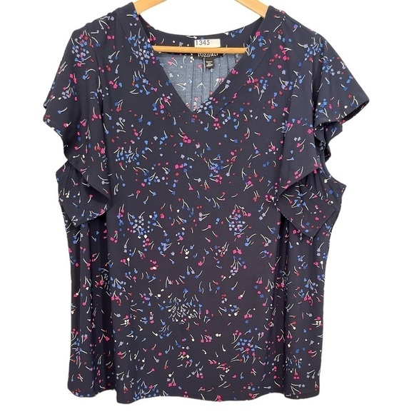 Roz & Ali Tops - Roz & Ali Women's Plus Size Career Dressy V-Neck Stretchy Top Blouse Size 2X